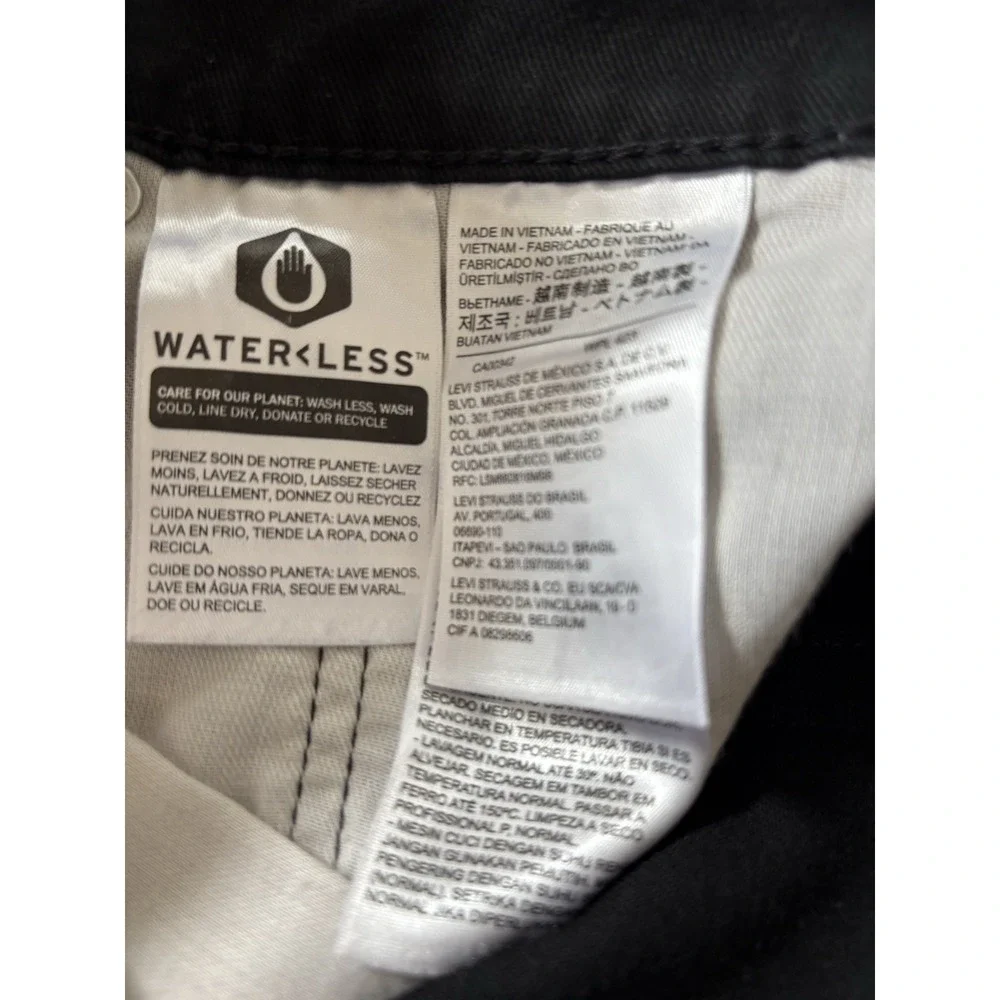 Levi's 541 mens jeans size 48x32 black straight‎ leg